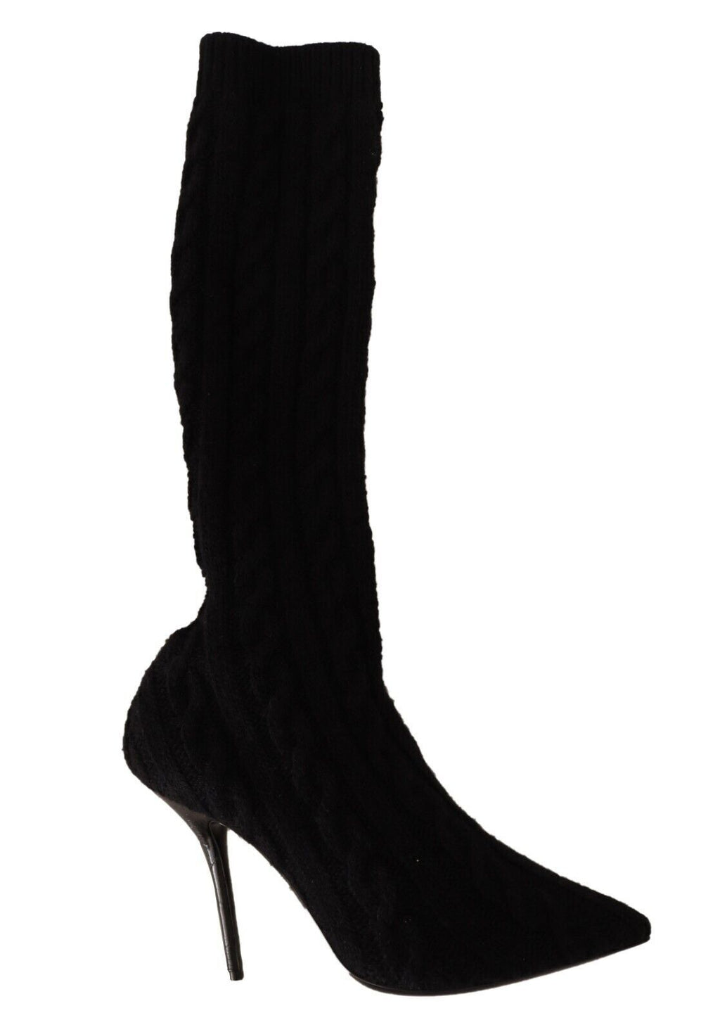 Dolce &amp; Gabbana – Elegante Stretch-Sockenstiefel in Schwarz
