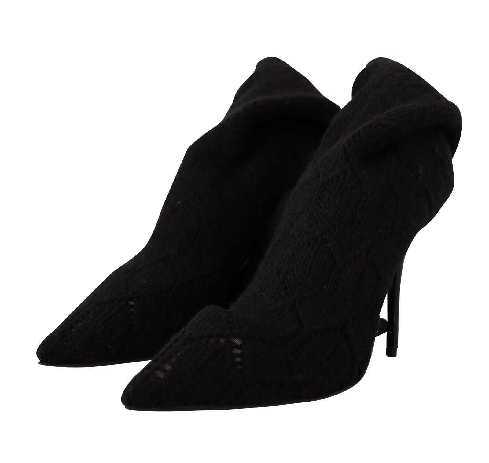 Dolce &amp; Gabbana Elegante schwarze Stretch-Sockenstiefel