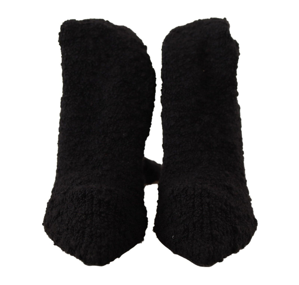 Dolce &amp; Gabbana Schicke schwarze Stretch-Sockenstiefel
