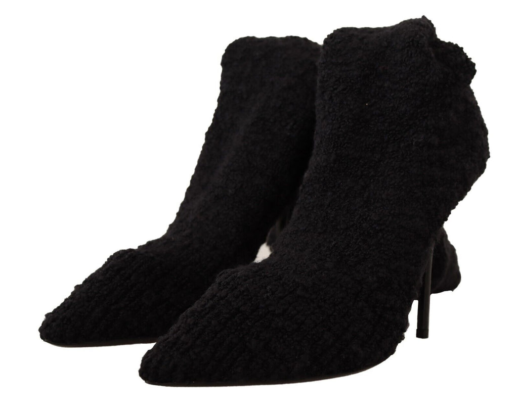 Dolce &amp; Gabbana Schicke schwarze Stretch-Sockenstiefel