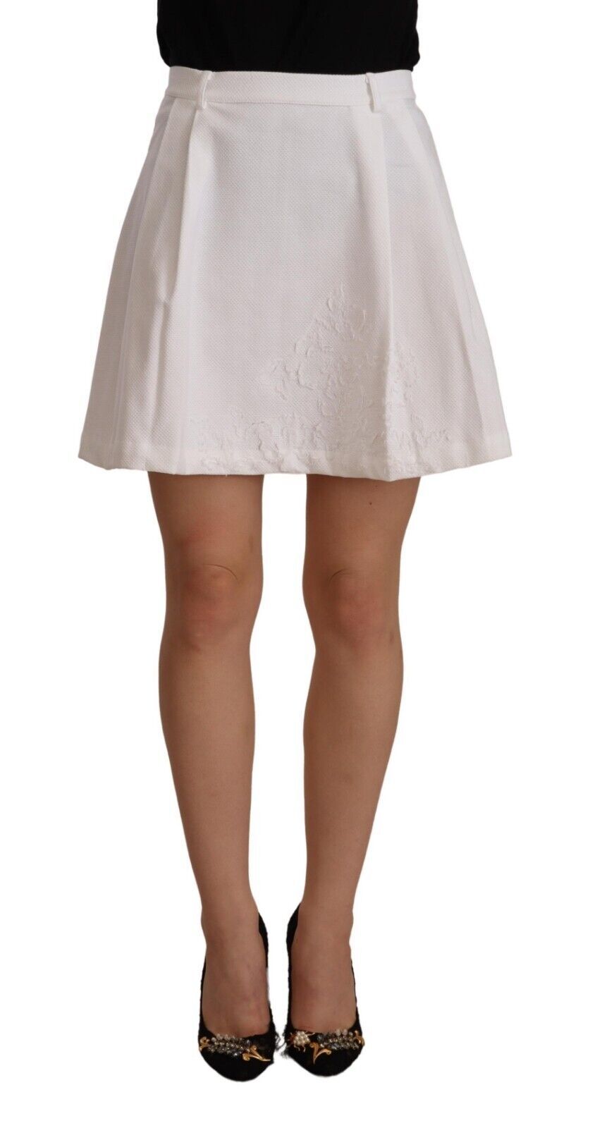Ermanno Scervino Mini-jupe trapèze taille haute chic