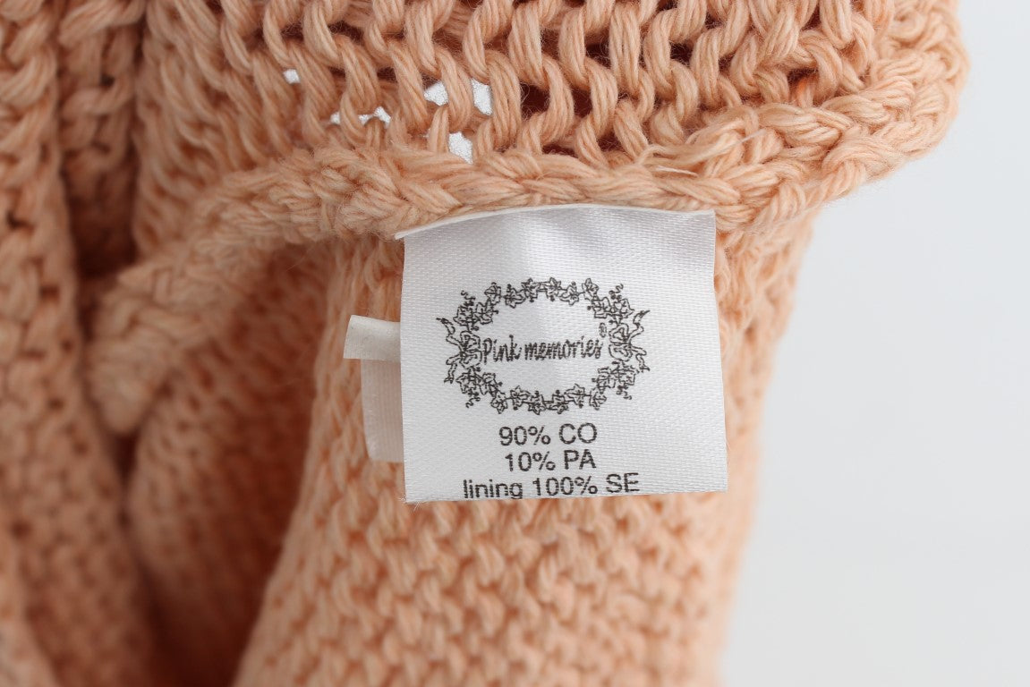 PINK MEMORIES Eleganter rosa gestrickter ärmelloser Weste-Pullover