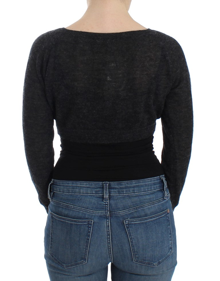 Ermanno Scervino Schicker, verkürzter Pullover aus Alpakawolle