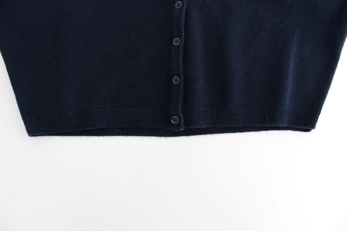 Ermanno Scervino Schicker Kurzpullover aus Kaschmirmischung in Blau