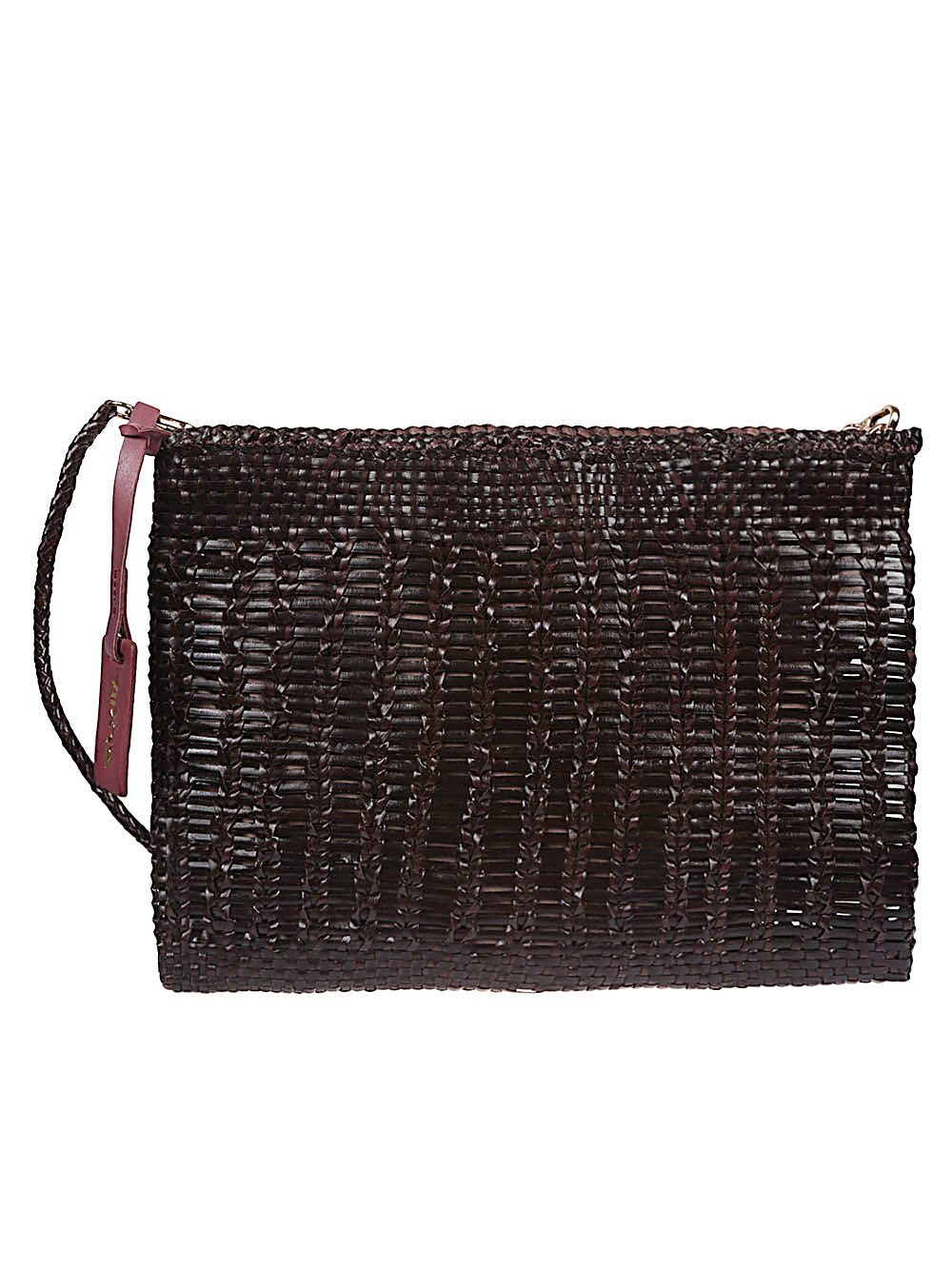 VIPERA VIPERA Braided leather clutch with strap