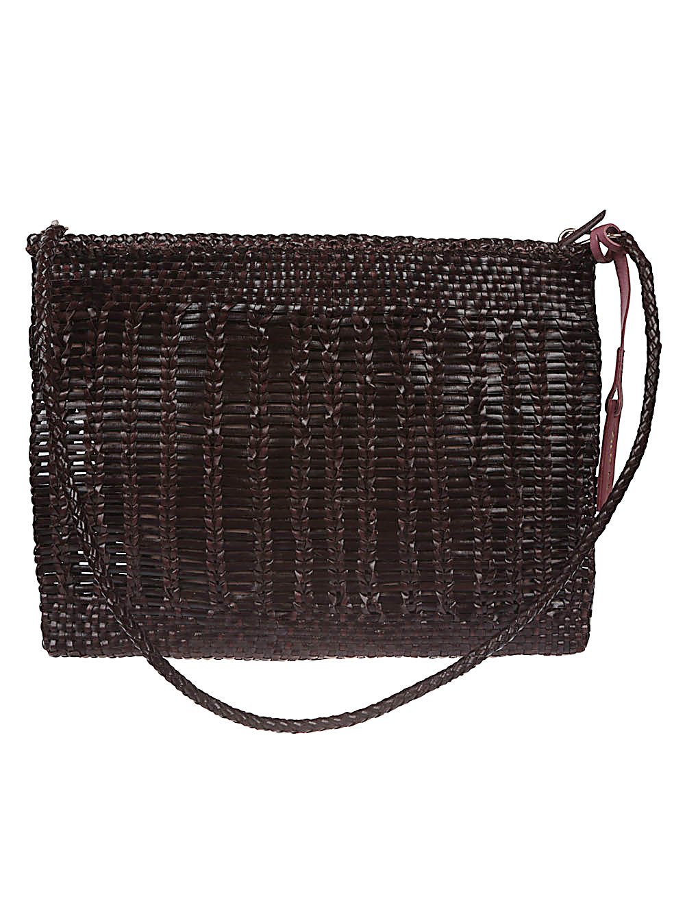 VIPERA VIPERA Braided leather clutch with strap