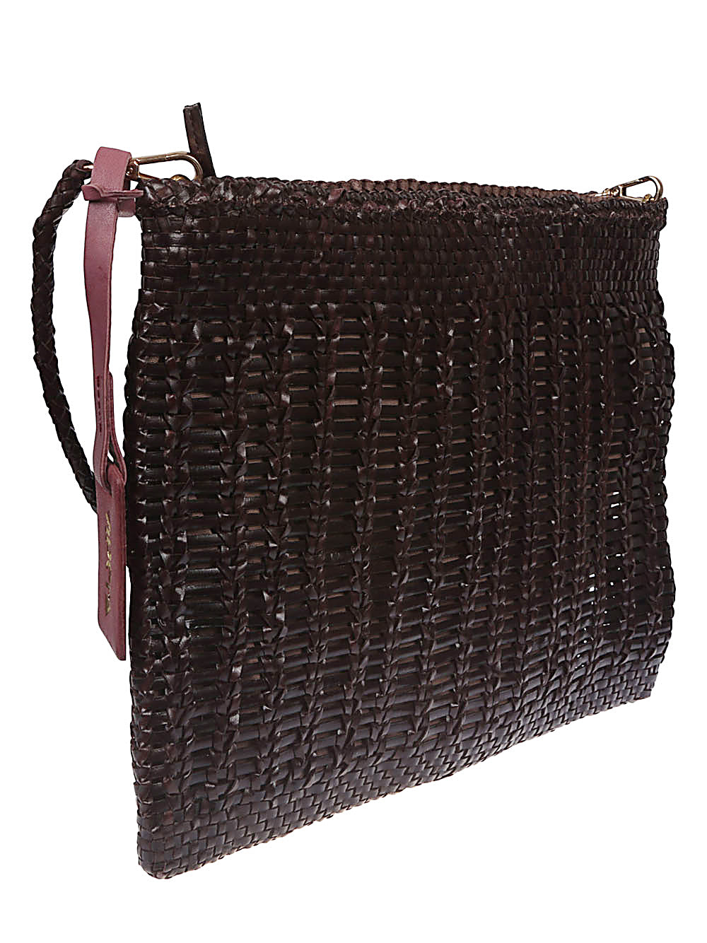 VIPERA VIPERA Braided leather clutch with strap
