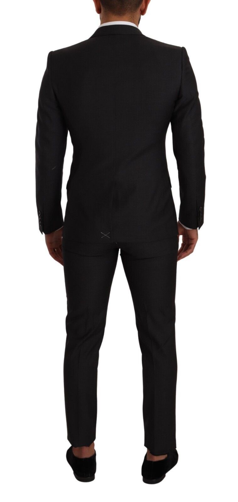 Dolce &amp; Gabbana Eleganter schwarzer Martini-Anzug aus Wolle
