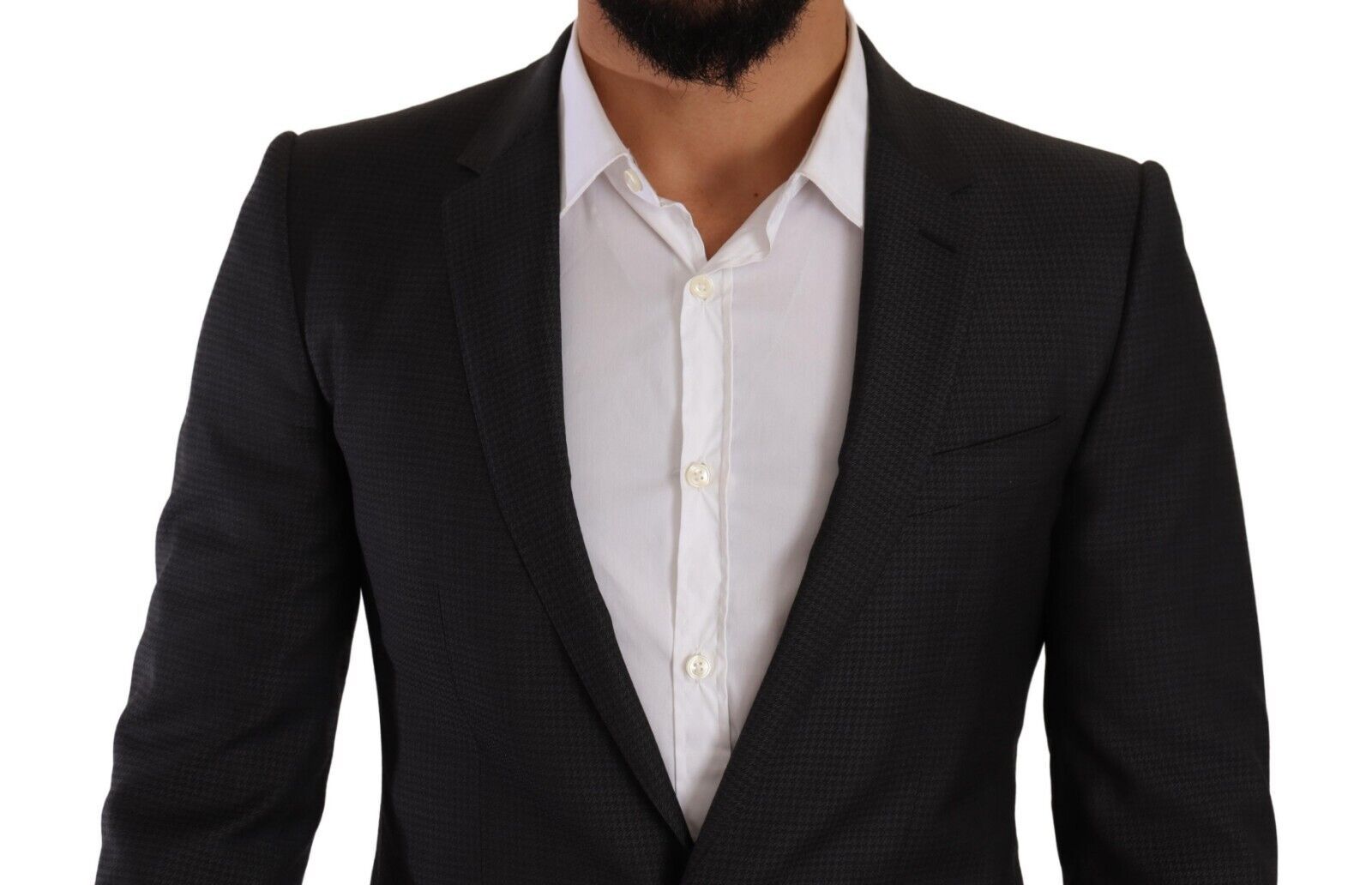 Dolce &amp; Gabbana Eleganter schwarzer Martini-Anzug aus Wolle