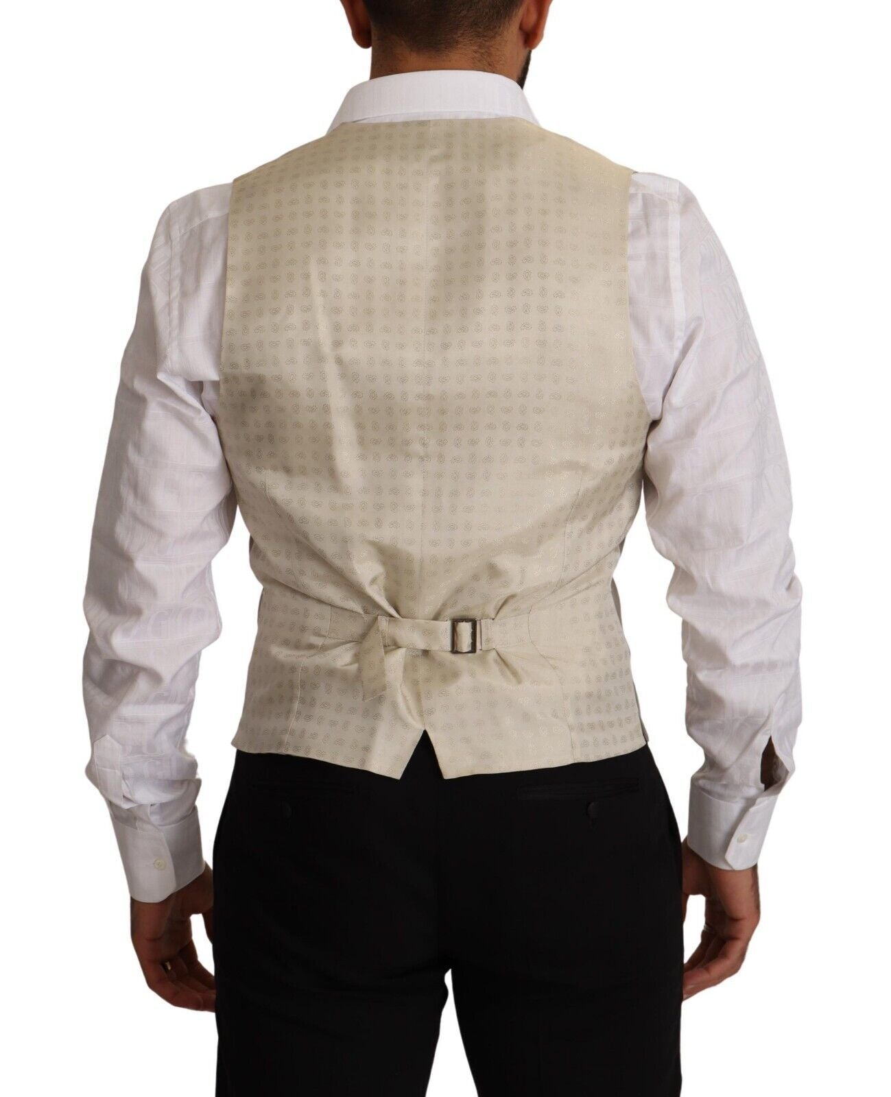Dolce &amp; Gabbana - Élégant gilet à simple boutonnage beige