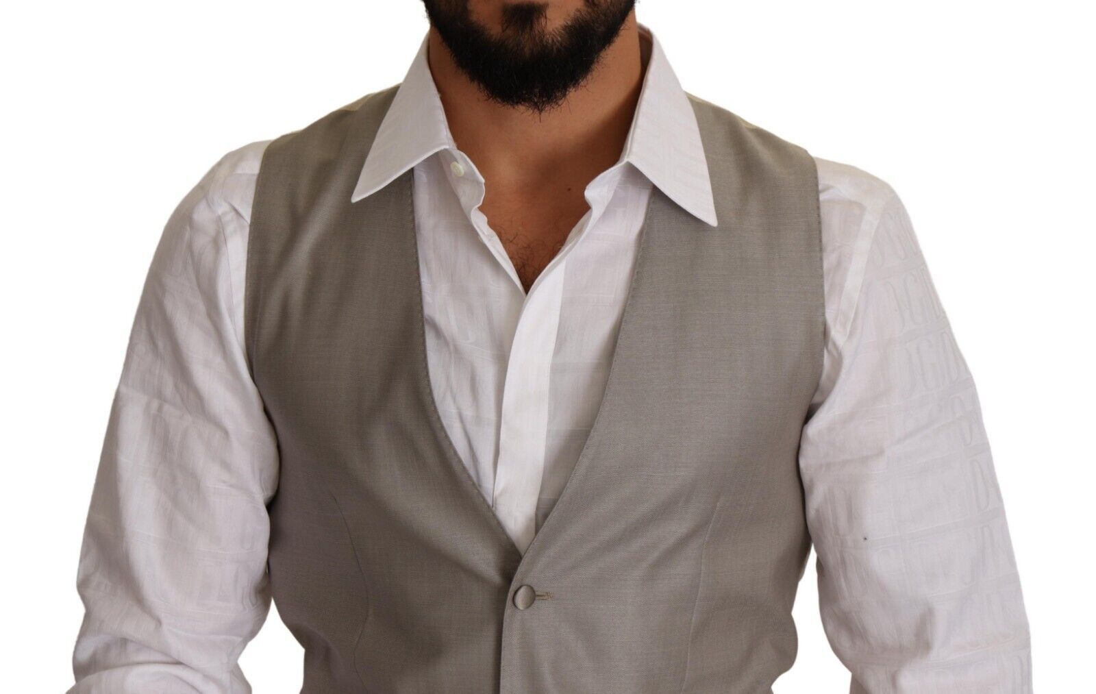 Dolce &amp; Gabbana - Élégant gilet à simple boutonnage beige