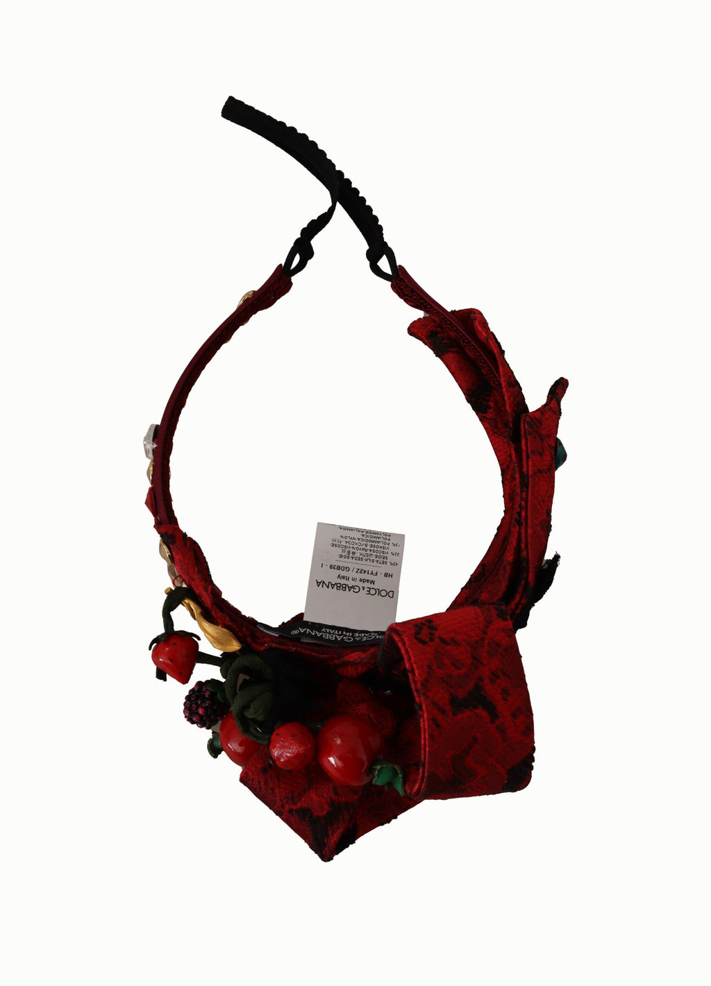 Diadème rouge orné de cerises de Sicile Dolce &amp; Gabbana