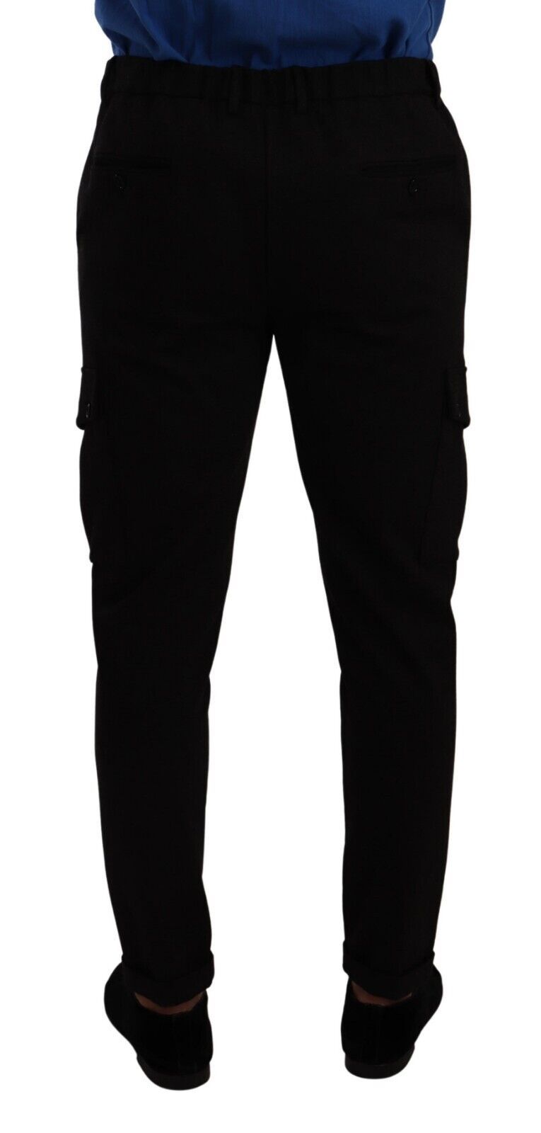 Dolce &amp; Gabbana Elegante schwarze Slim Fit Cargohose