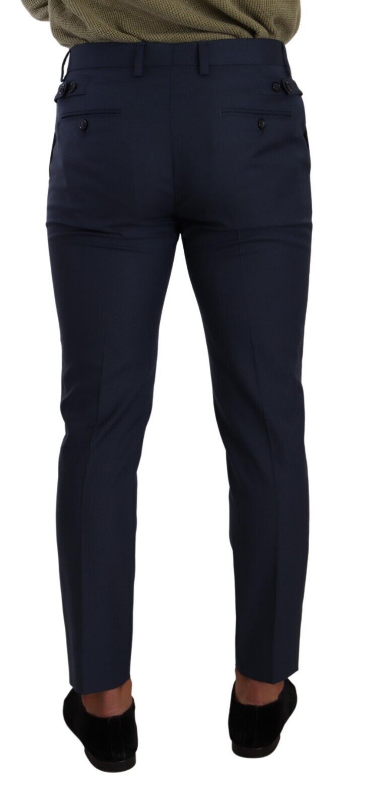 Pantalon slim bleu foncé élégant Dolce &amp; Gabbana