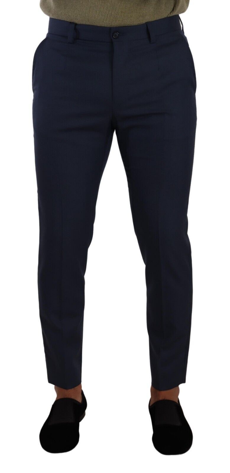 Pantalon slim bleu foncé élégant Dolce &amp; Gabbana