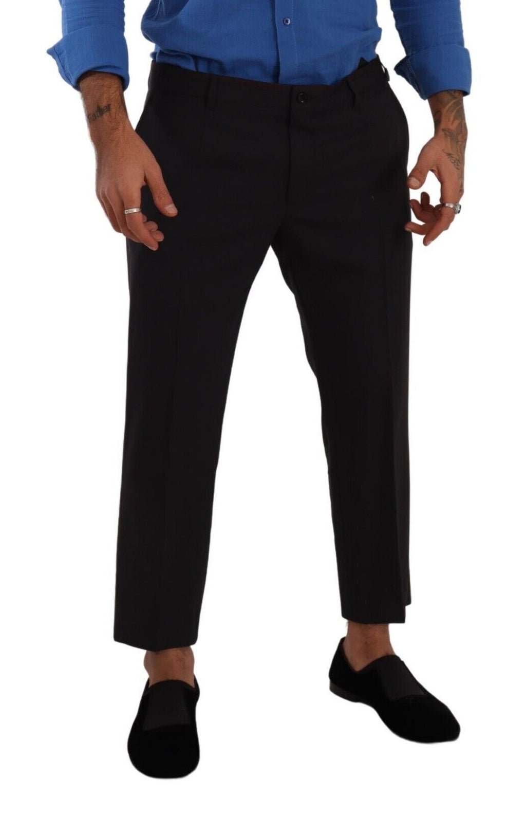 Dolce &amp; Gabbana Elegante verkürzte Woll-Stretchhose