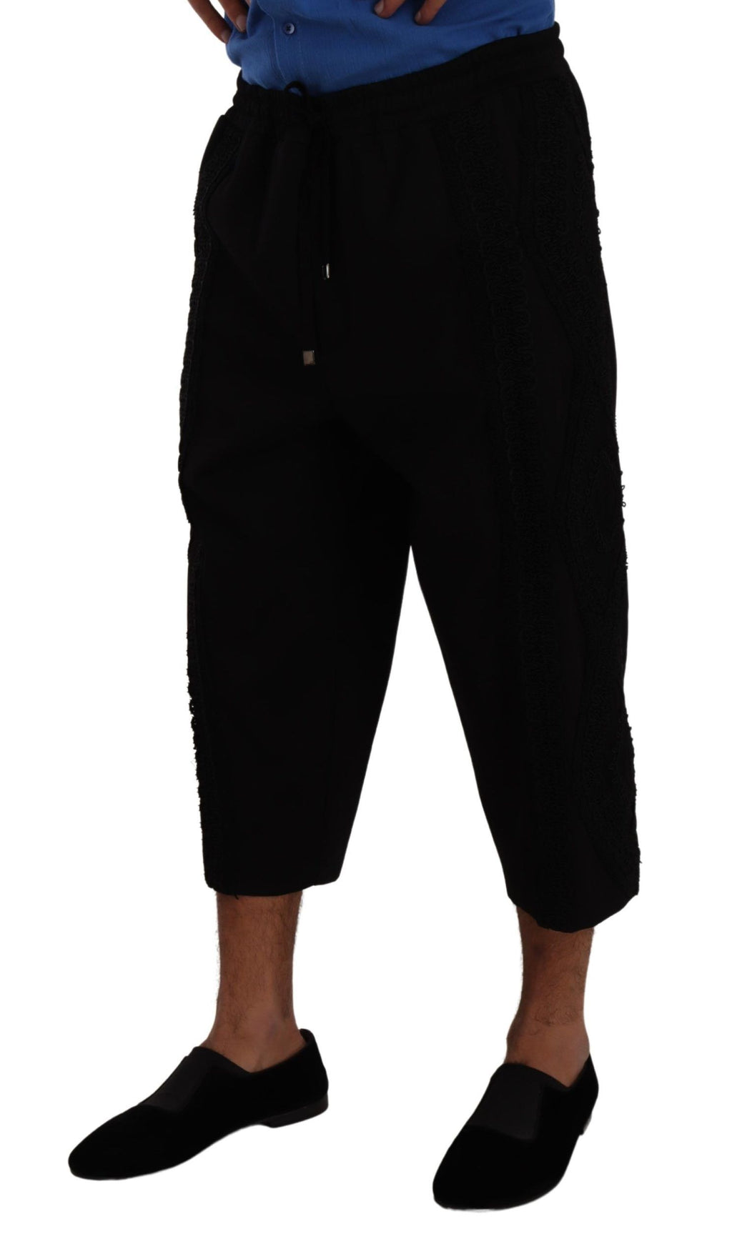 Dolce &amp; Gabbana Elegante schwarze verkürzte Torero-Hose