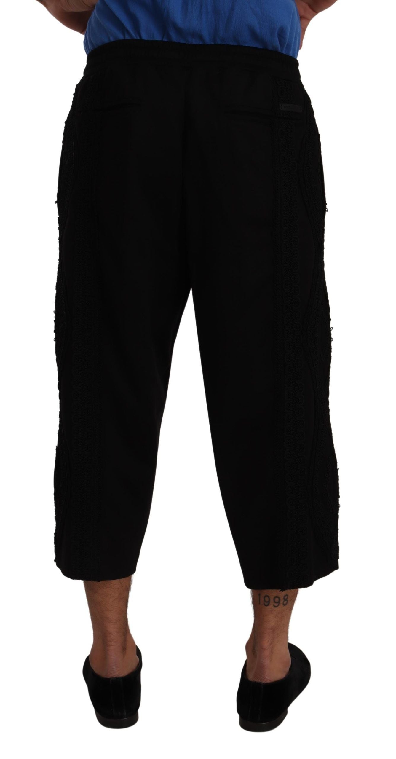 Dolce &amp; Gabbana Elegante schwarze verkürzte Torero-Hose