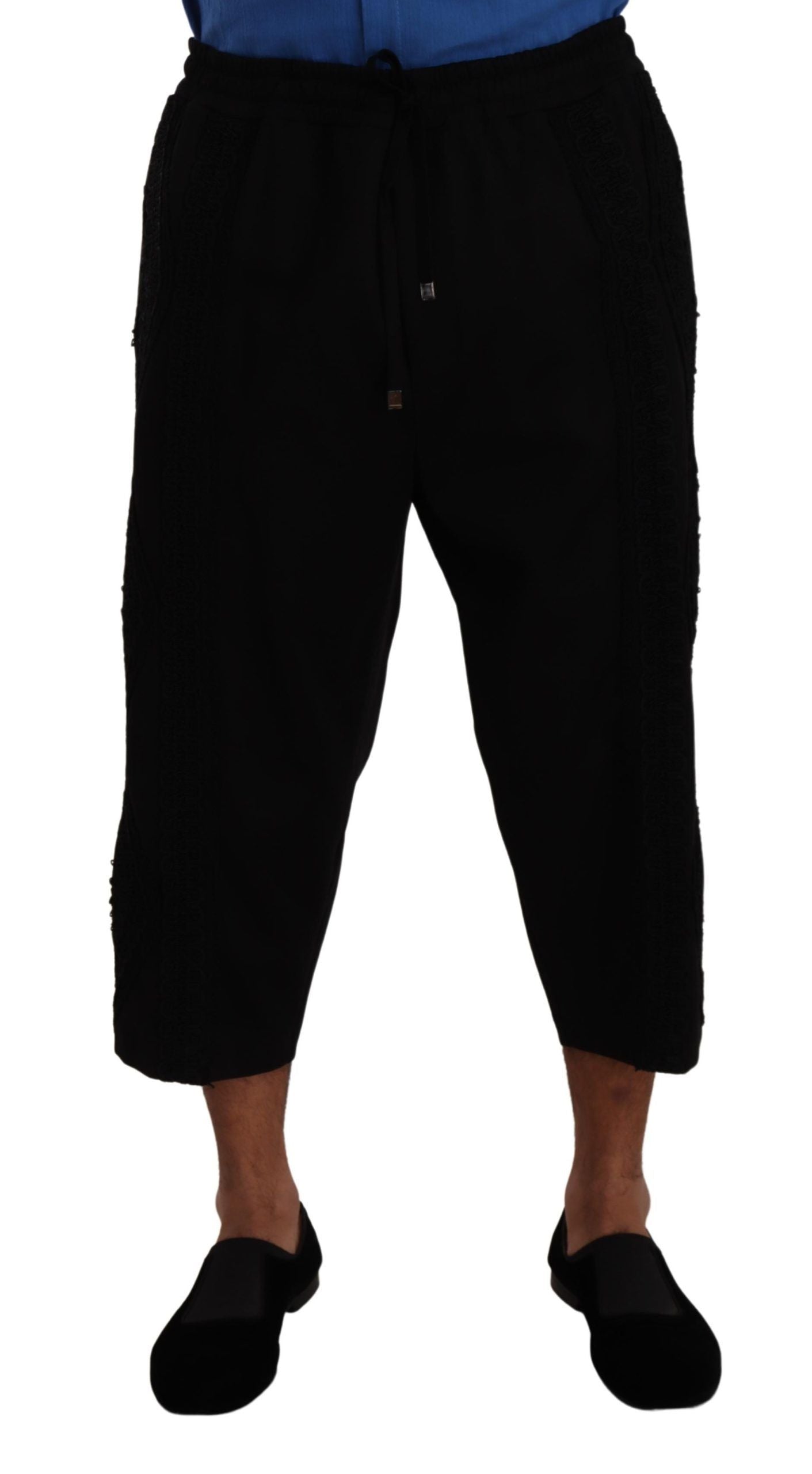 Dolce &amp; Gabbana Elegante schwarze verkürzte Torero-Hose