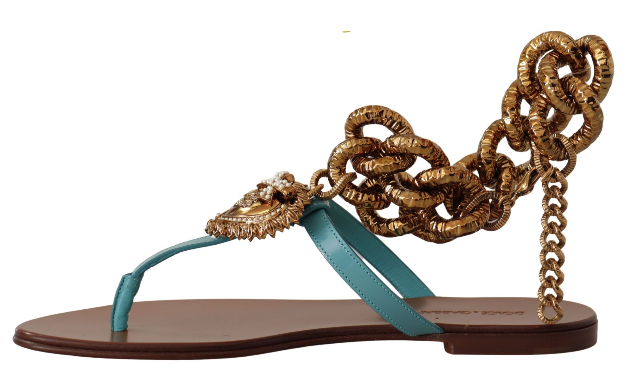 Dolce &amp; Gabbana – Schicke Gladiator-Flats mit Herz-Devotion-Detail