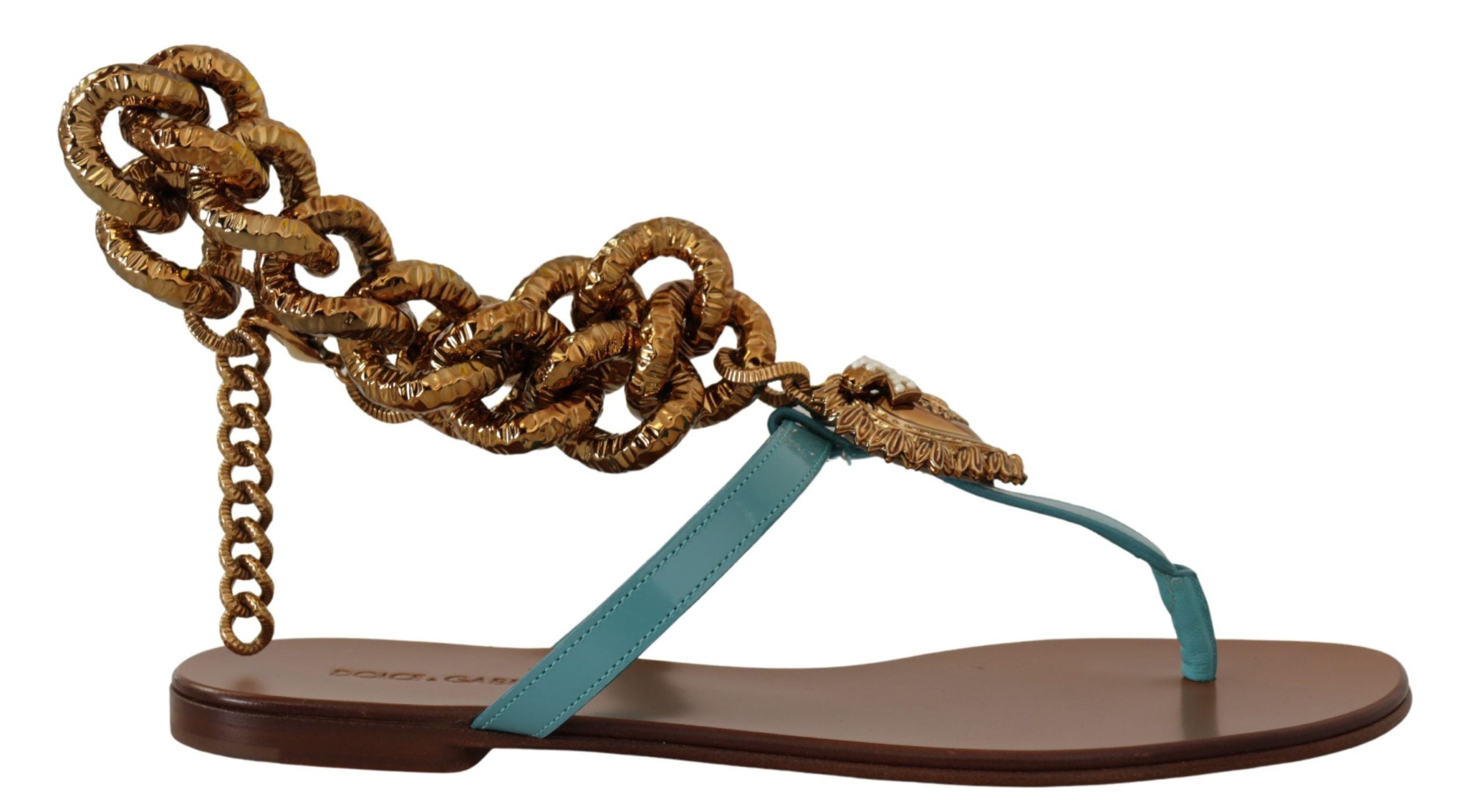 Dolce &amp; Gabbana – Schicke Gladiator-Flats mit Herz-Devotion-Detail