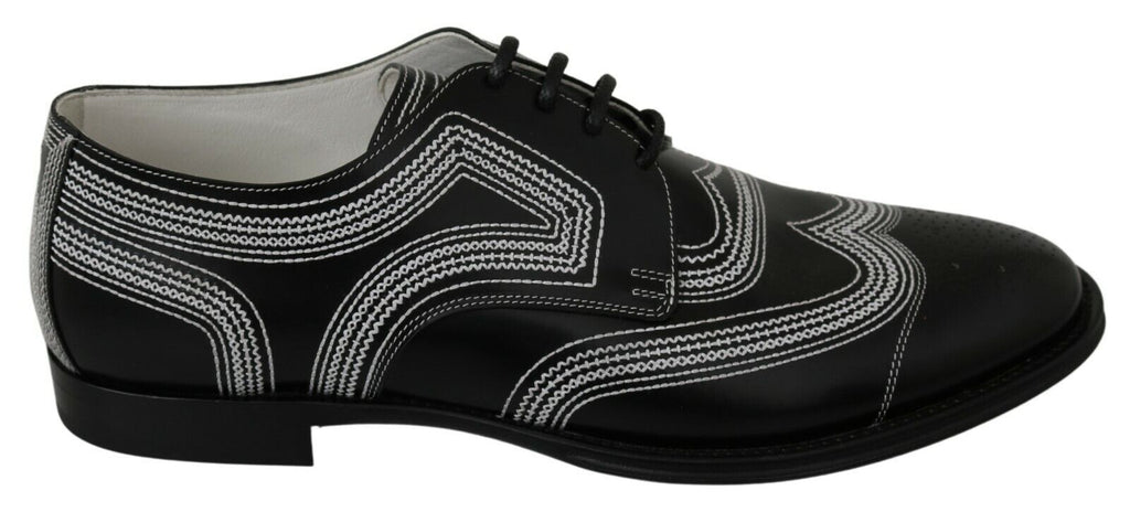 Elegante Derby-Schuhe in Schwarz und Weiß von Dolce &amp; Gabbana