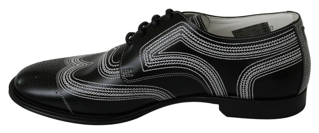 Elegante Derby-Schuhe in Schwarz und Weiß von Dolce &amp; Gabbana