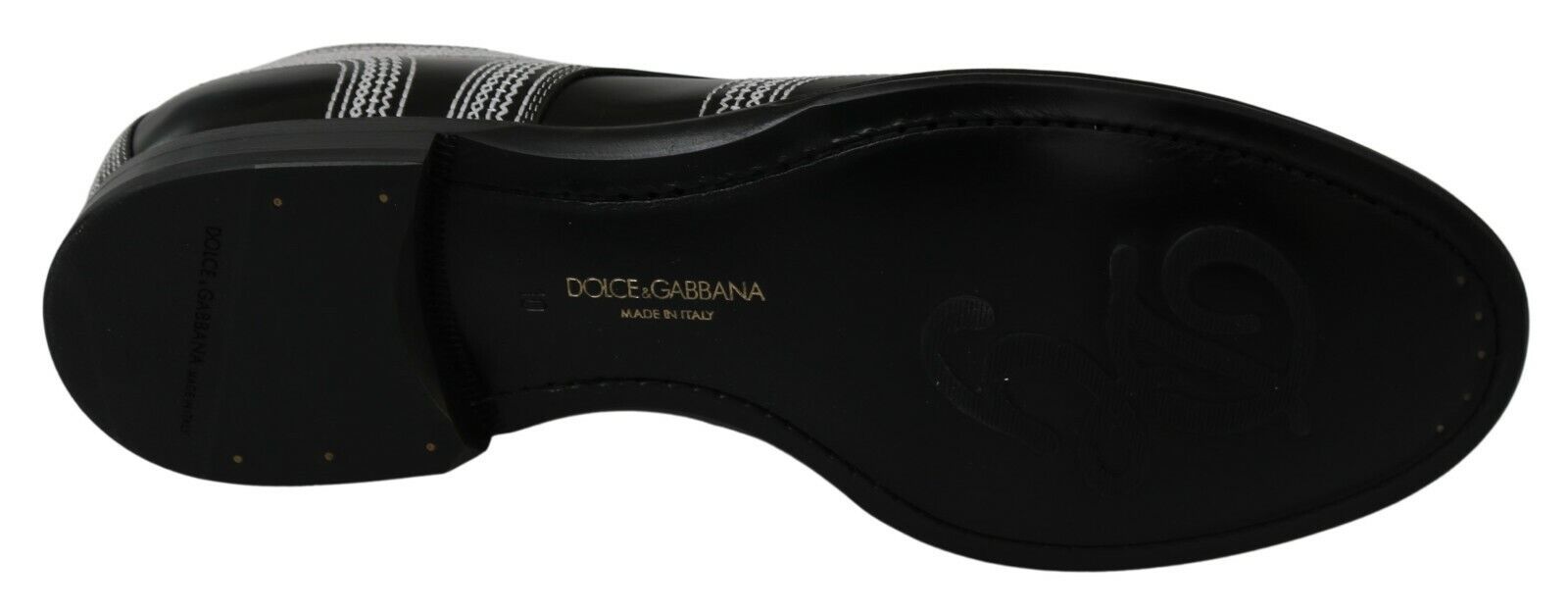 Chaussures Derby élégantes noires et blanches Dolce &amp; Gabbana
