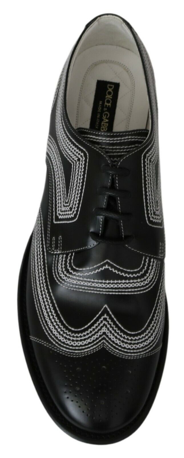 Chaussures Derby élégantes noires et blanches Dolce &amp; Gabbana