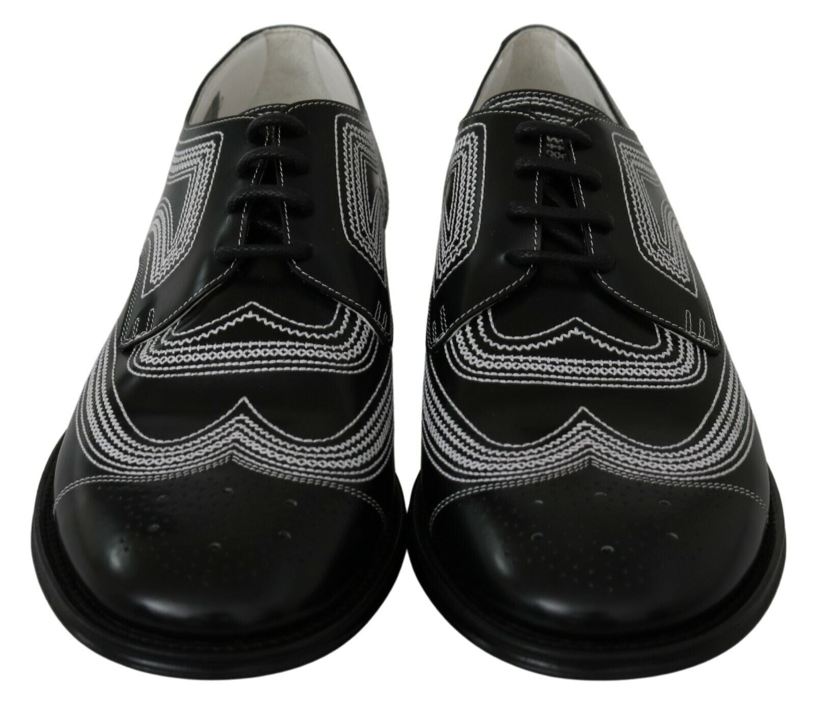 Chaussures Derby élégantes noires et blanches Dolce &amp; Gabbana