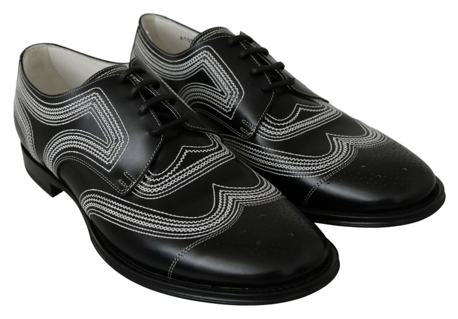 Chaussures Derby élégantes noires et blanches Dolce &amp; Gabbana