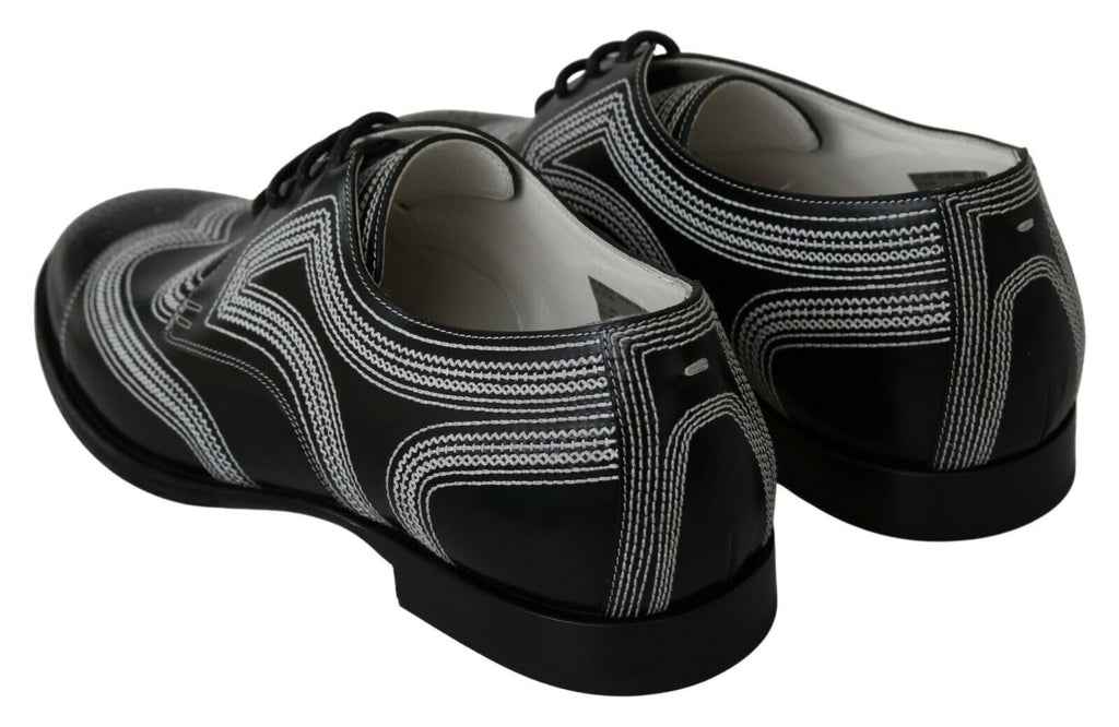 Elegante Derby-Schuhe in Schwarz und Weiß von Dolce &amp; Gabbana