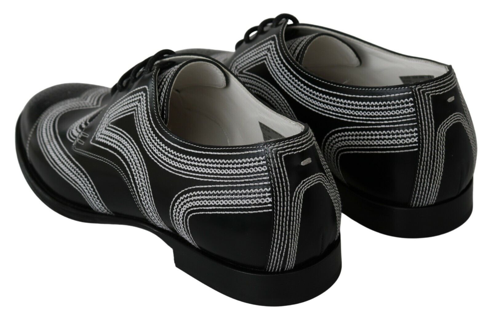 Chaussures Derby élégantes noires et blanches Dolce &amp; Gabbana