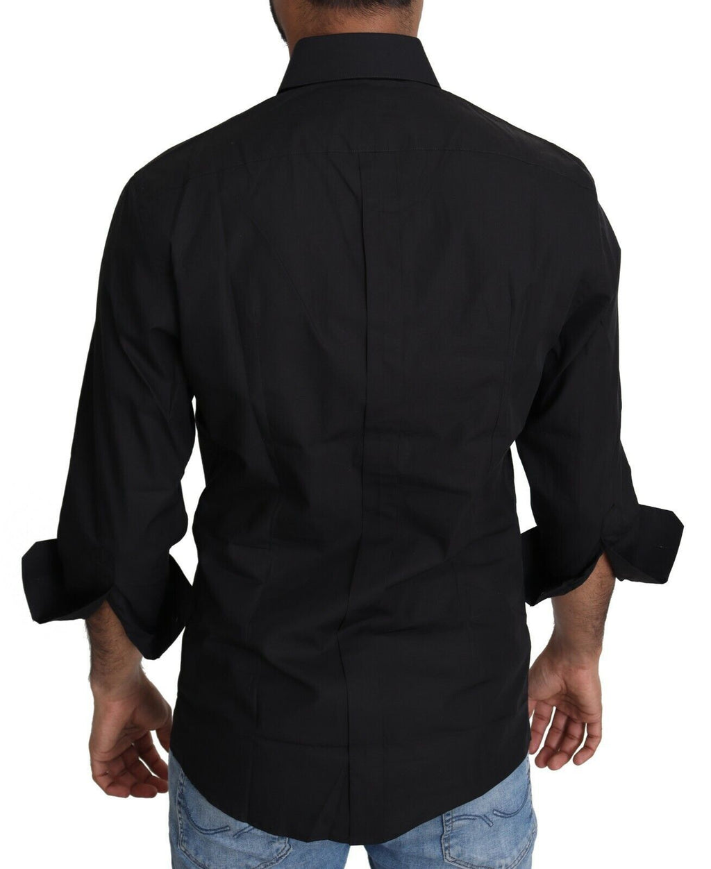 Dolce &amp; Gabbana Elegantes schwarzes Slim Fit-Hemd