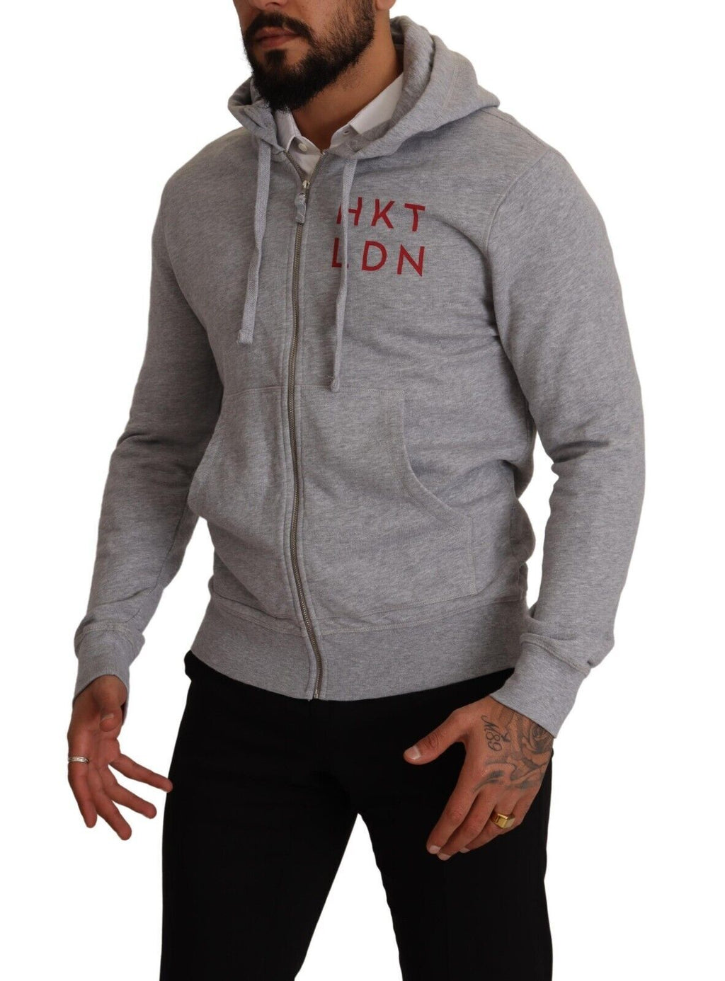 Élégant pull à capuche zippé Hackett
