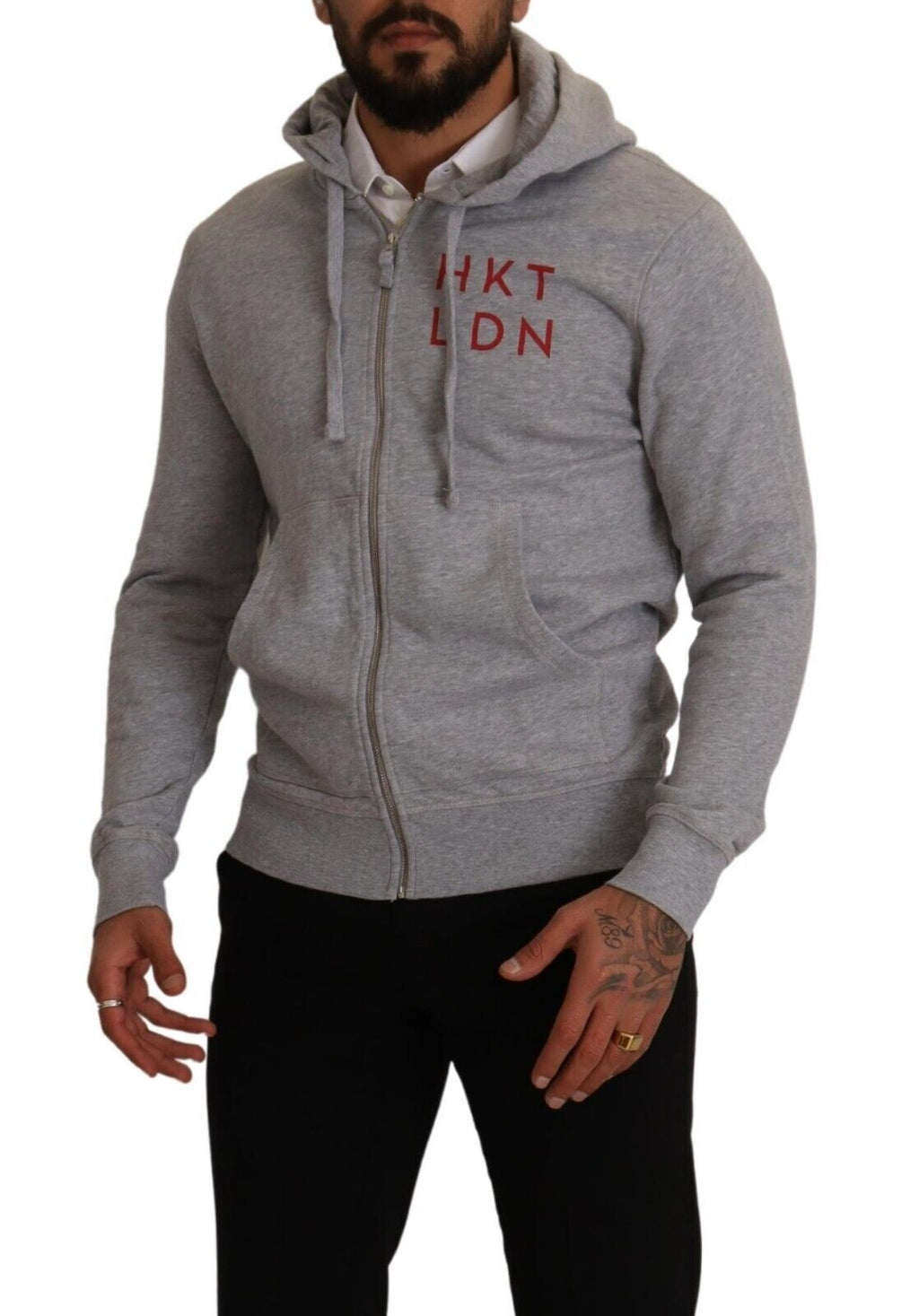 Élégant pull à capuche zippé Hackett