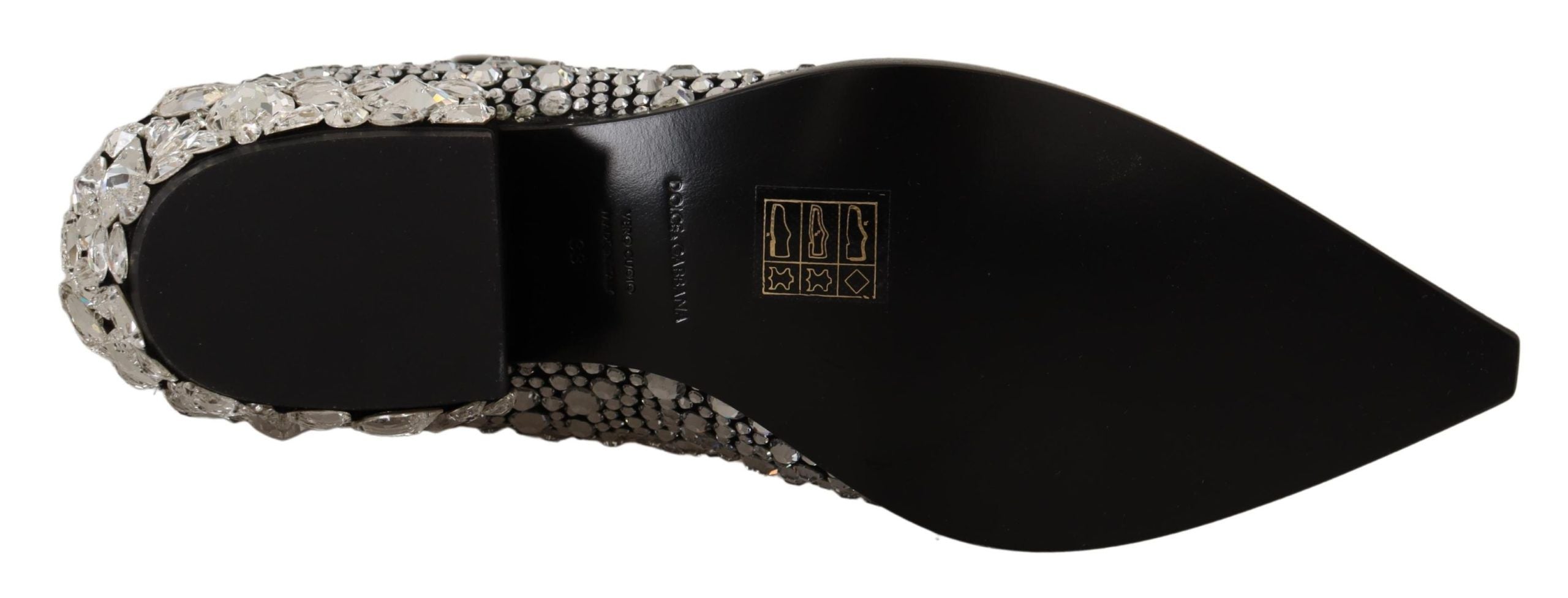 Dolce &amp; Gabbana – Schwarze Wildlederstiefel mit Kristallverzierung