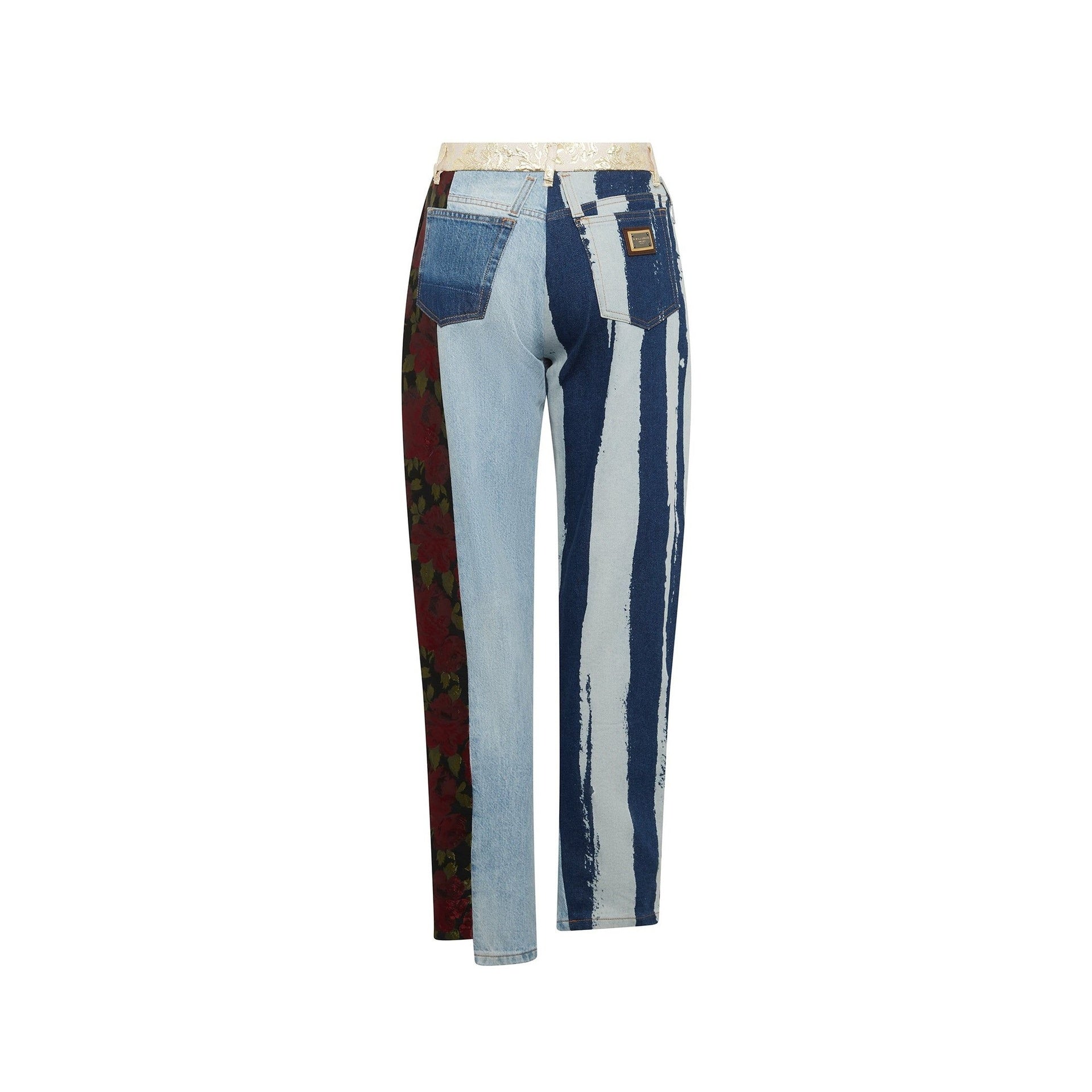 Dolce & Gabbana Embroidered Denim Pants