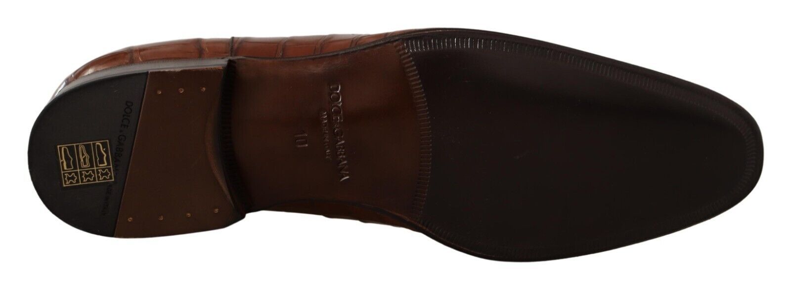 Chaussures habillées élégantes en cuir de crocodile exotique Dolce &amp; Gabbana