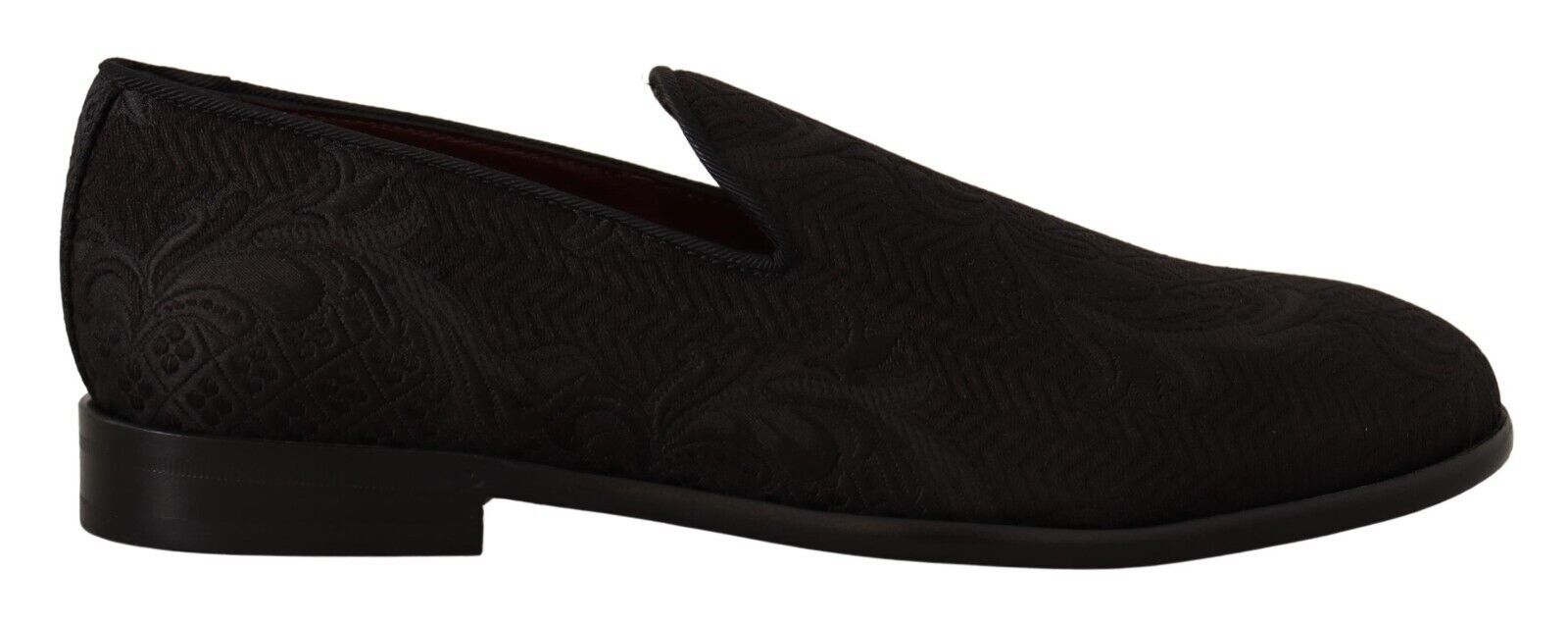 Chaussons Dolce &amp; Gabbana en brocart fleuri noir