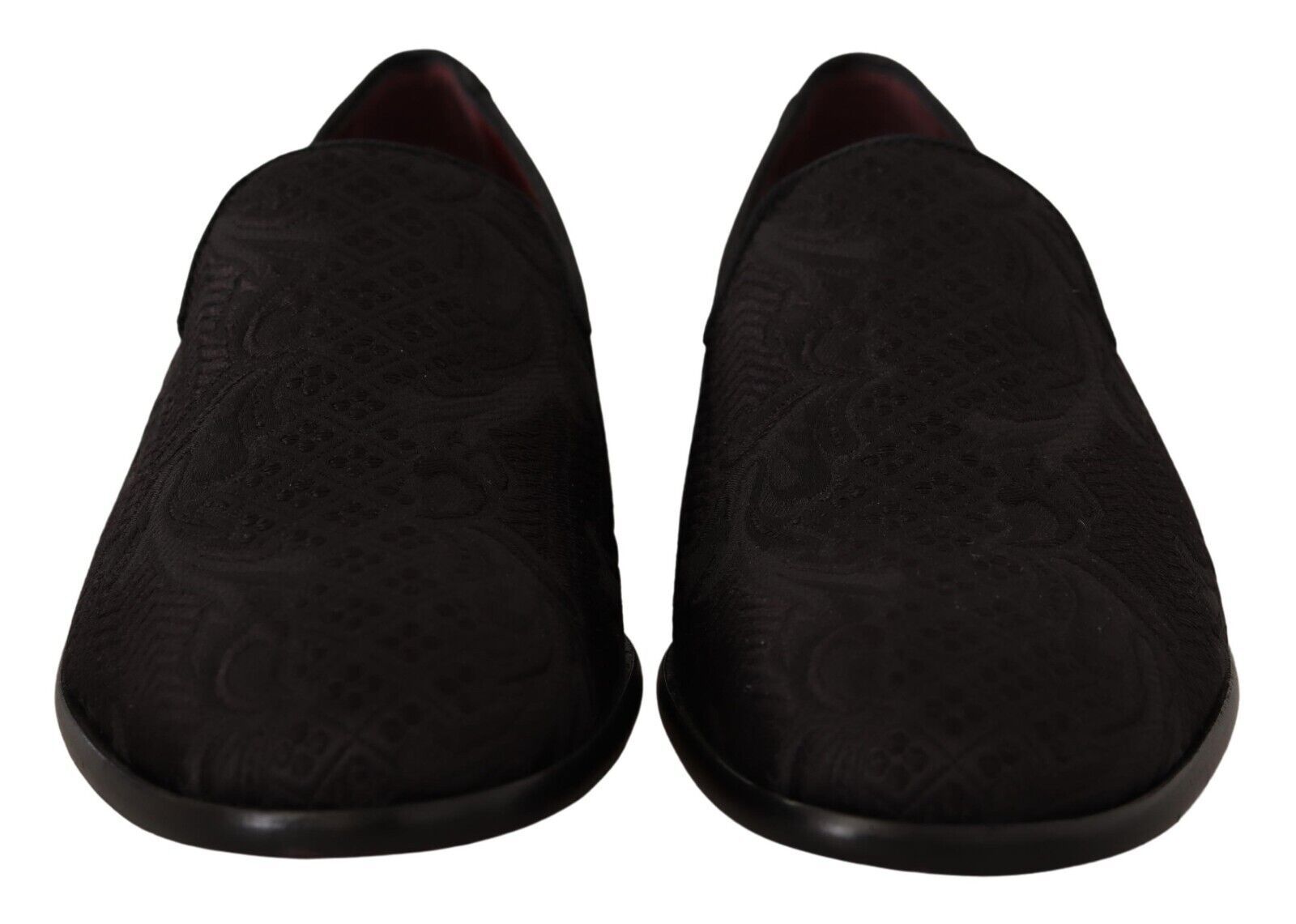 Chaussons Dolce &amp; Gabbana en brocart fleuri noir