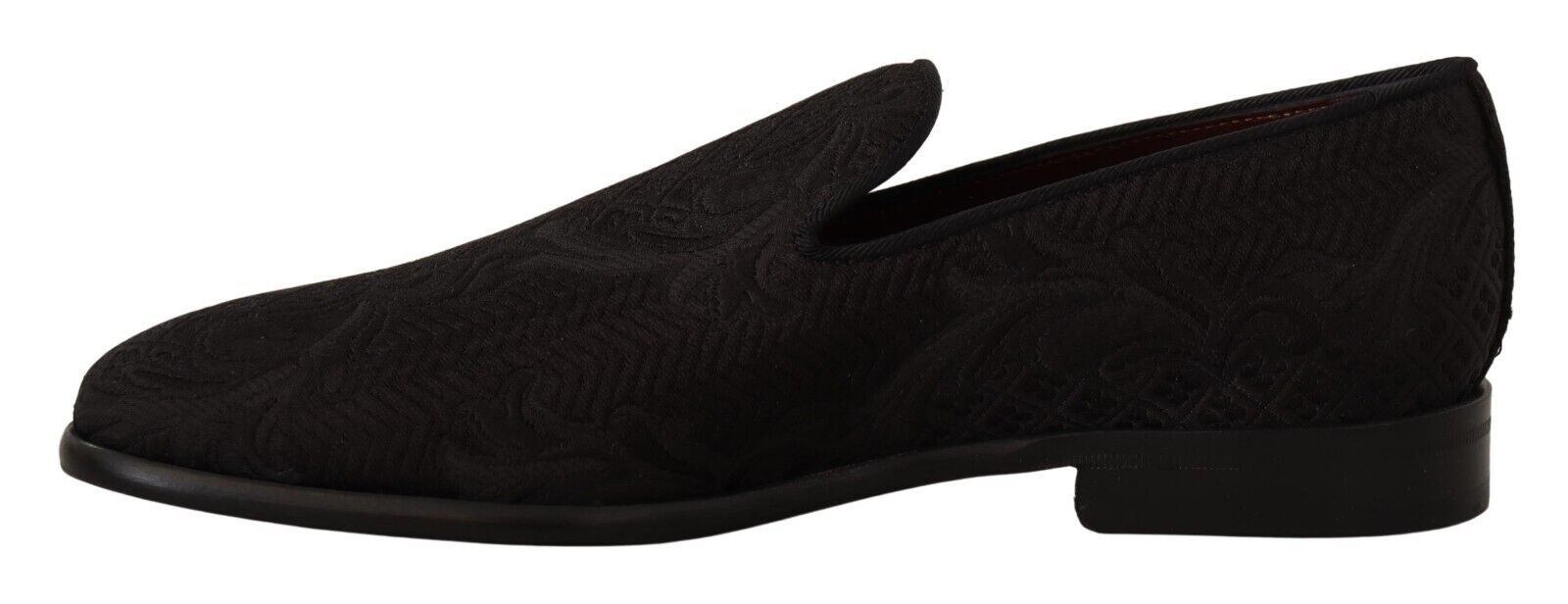 Chaussons Dolce &amp; Gabbana en brocart fleuri noir