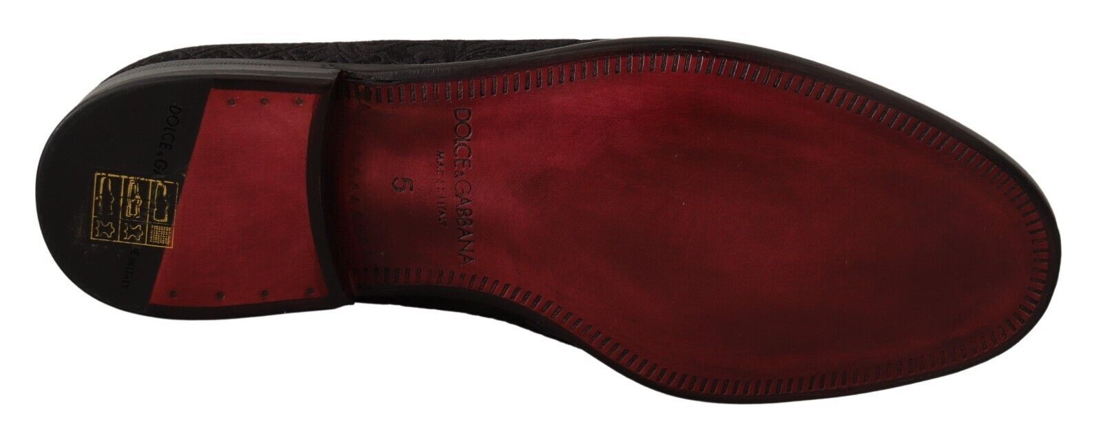 Chaussons Dolce &amp; Gabbana en brocart fleuri noir