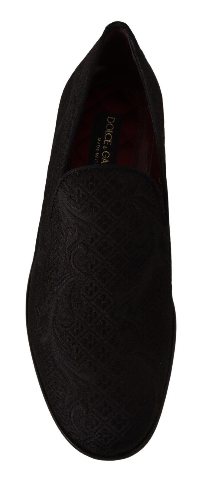 Chaussons Dolce &amp; Gabbana en brocart fleuri noir