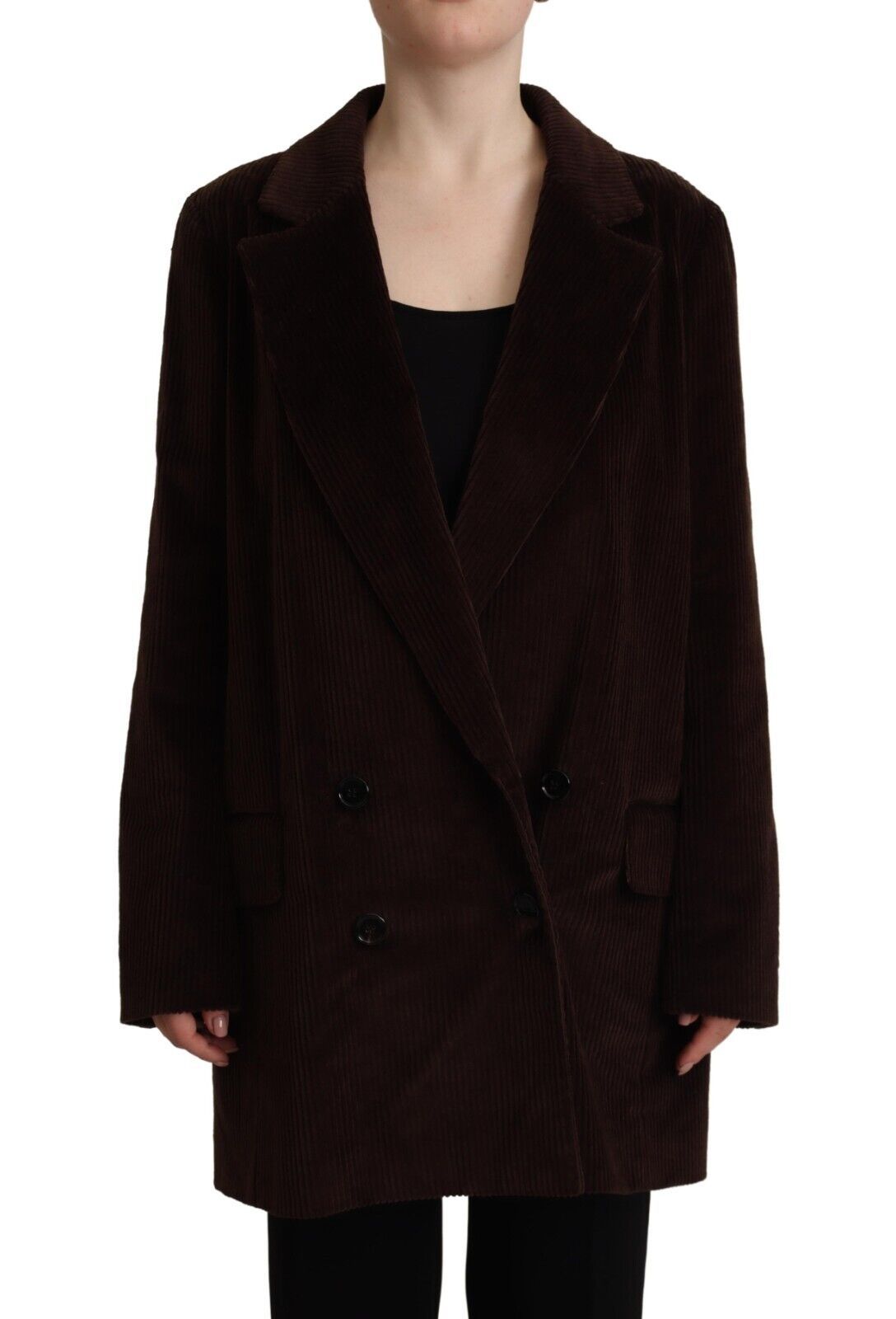 Trench-coat croisé bordeaux élégant Dolce &amp; Gabbana