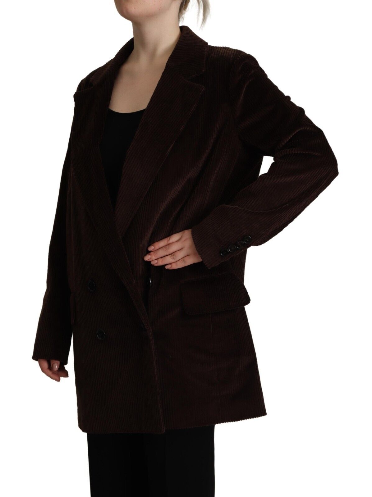 Trench-coat croisé bordeaux élégant Dolce &amp; Gabbana