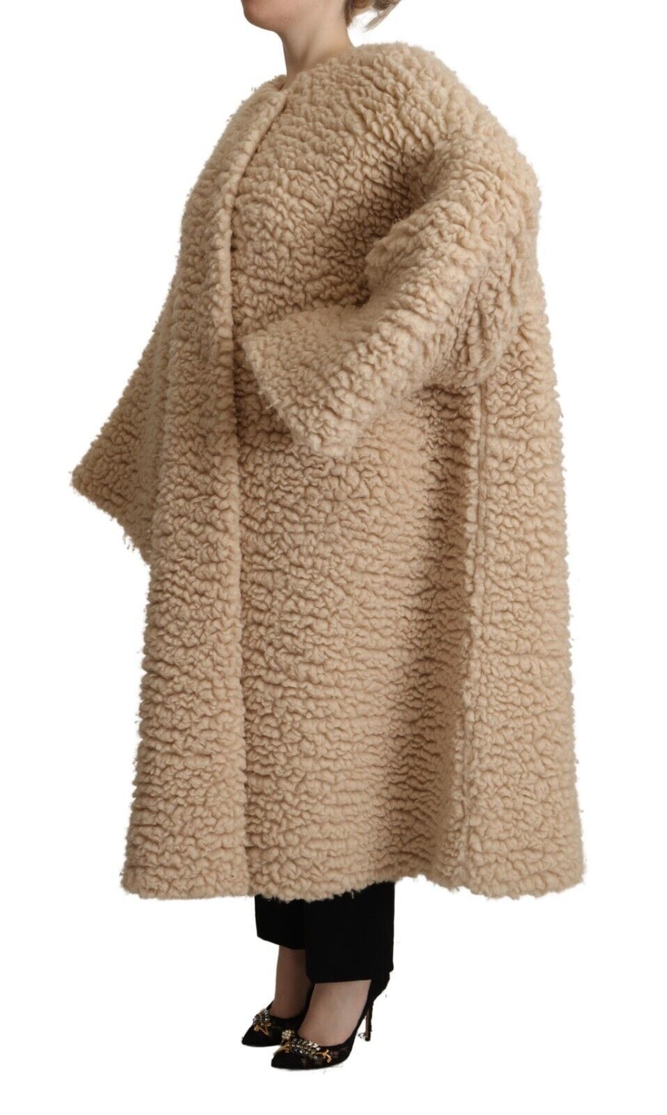 Dolce &amp; Gabbana Élégante veste pardessus en cachemire beige