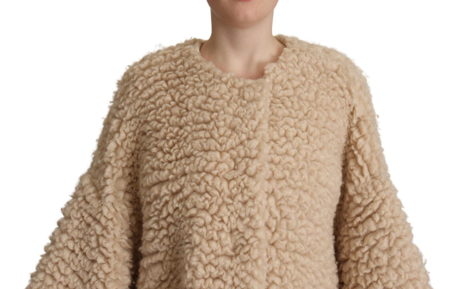 Dolce &amp; Gabbana Élégante veste pardessus en cachemire beige