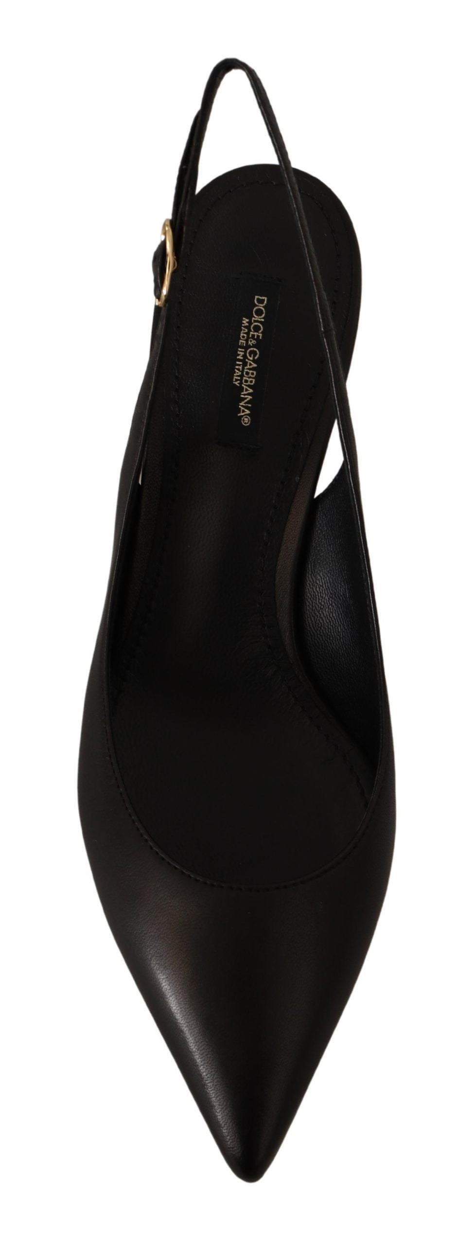 Dolce &amp; Gabbana Elegante schwarze Slingbacks aus Leder