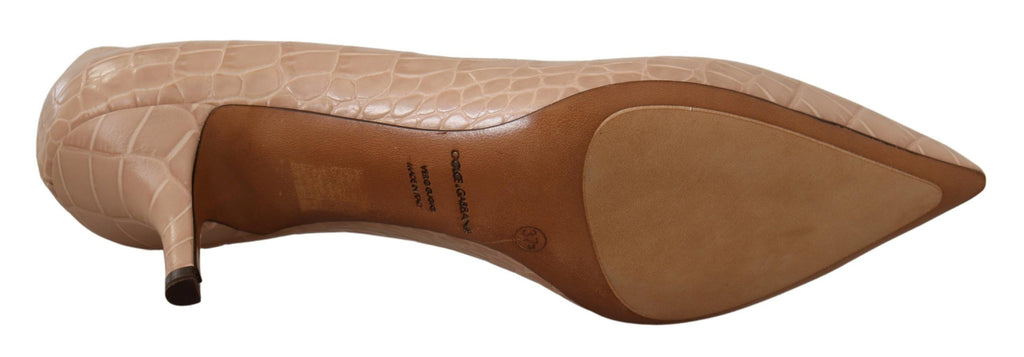 Dolce &amp; Gabbana Elegante beige Lederpumps